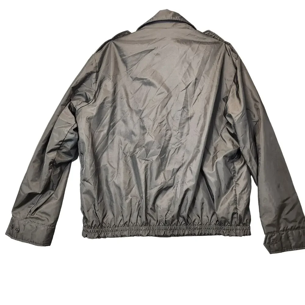 Vintage The Commander Windbreaker for Galls Large Black Military Chore Made USA